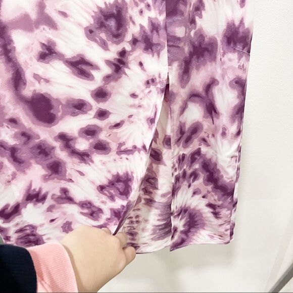 Bcbg Generation Satin Tie Dye Pencil Skirt Slit 4 - Picture 4 of 5